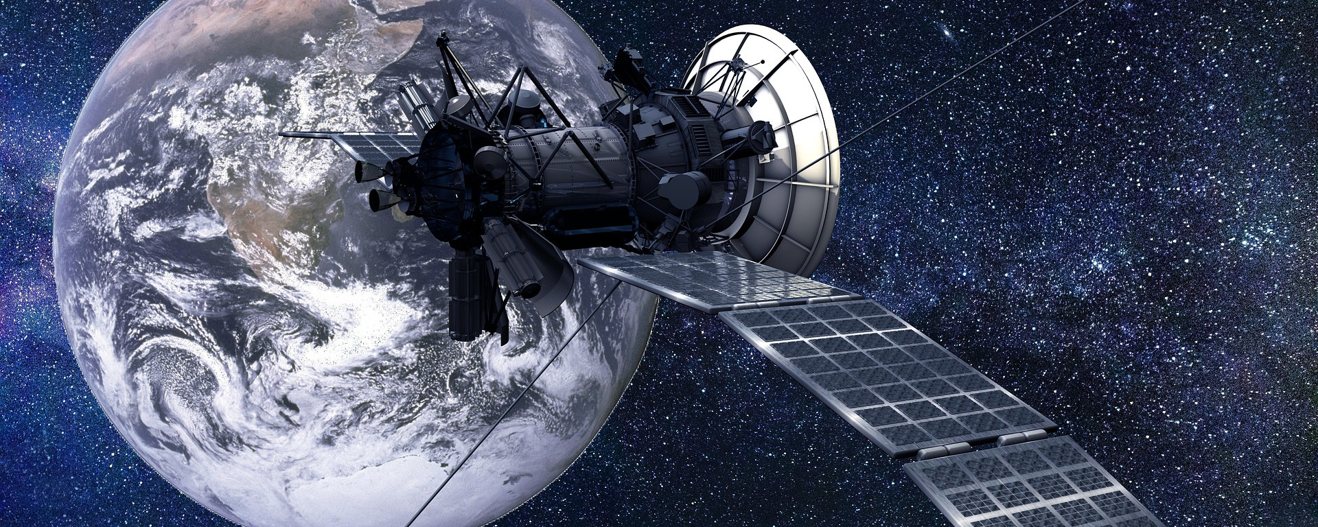 Spacecraft performing a planetary gravity assist manoeuvre around Earth.
