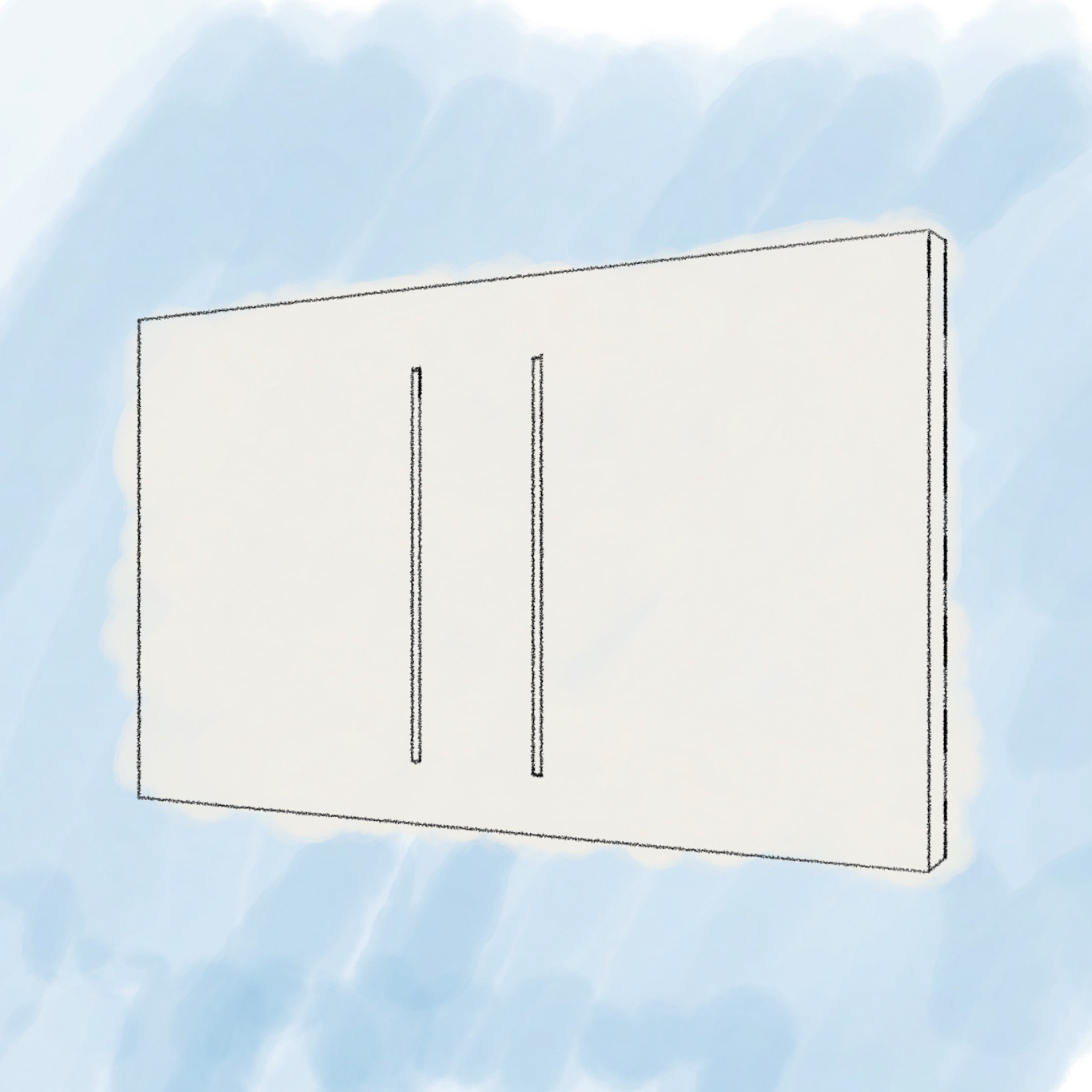 Figure 1. A screen with two slits