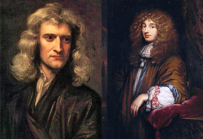 Isaac Newton (left): light = particles (tiny balls). Christiaan Huygens (right): light = waves. The correct quantum mechanical answer is: light = a disturbance in the Universe-pervading electromagnetic field. Depending on what is practical, one uses the mathematics of classical waves or the mathematics of photons (wave packets, not balls!) to work with. Physics students learn to use both approaches.